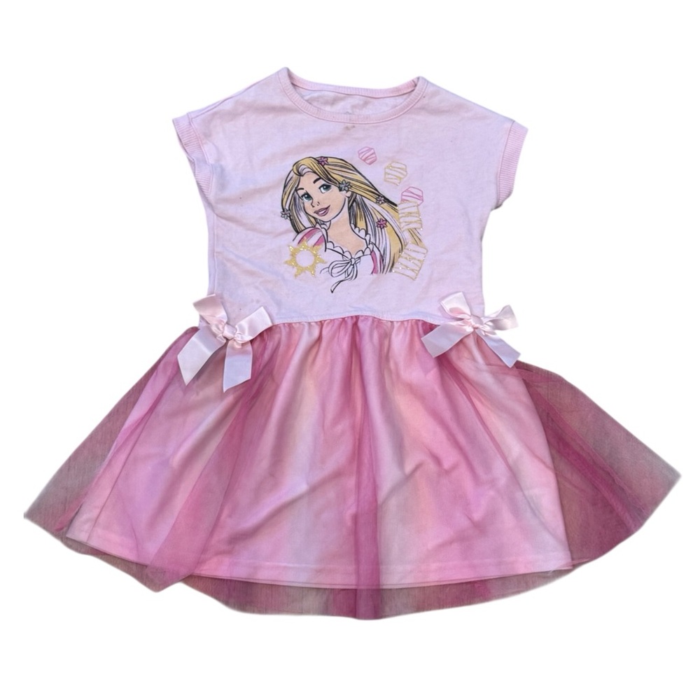 Disney Princess Rapunzel toddler girls french terry tulle dress Size 4T